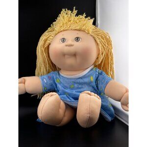Vtg Cabbage Patch Kids Pretty Crimp N Curl Doll 1990 Hasbro HM15 Dress TLC Blond